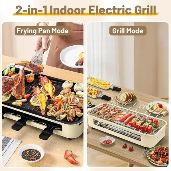 Electric Smoke-free Indoor Barbecue Grill,  Detachable Board, Adjustable Temperature, Non Stick Cooking,Portable Barbecue Grill - Image 5