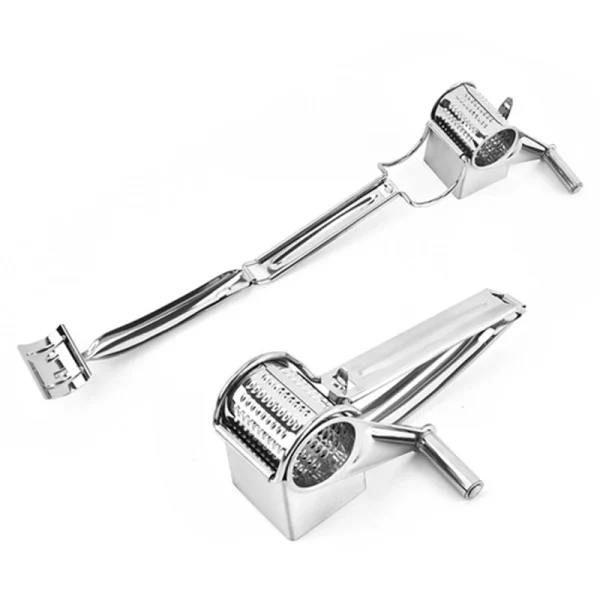 Handheld Stainless Steel Rotary Cheese Grater Kitchen Tool Garlic Carrot Cutter Slicer Shredder Grinder - Image 5