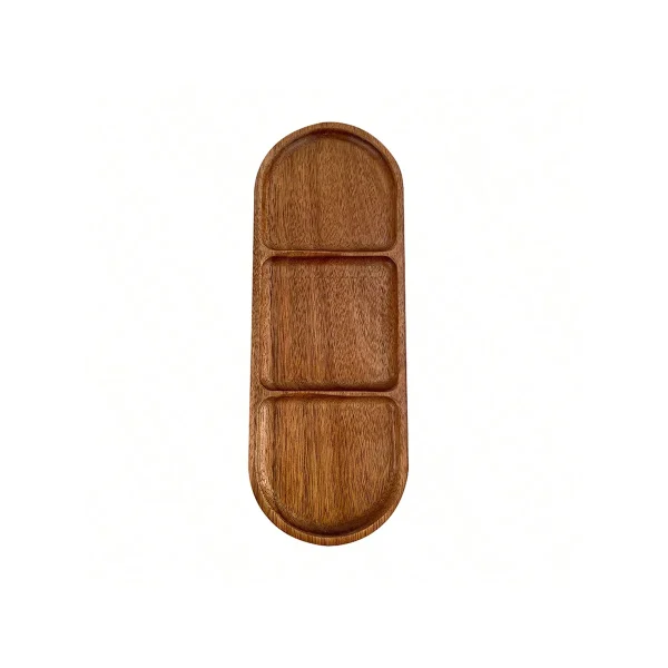 Leeseph Acacia Wood Serving Plate, Food Tray for Nut Candy Bowl Fruit Storage Bread Plate Snack Tray or Home Office Decor Tray - Image 8