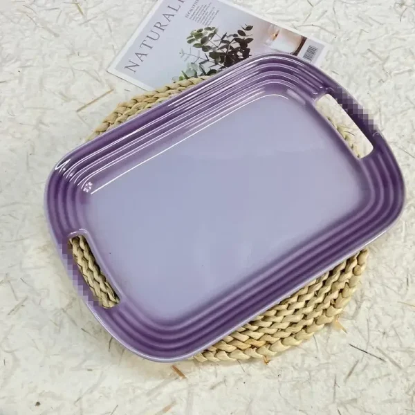 French Rectangular Square Plate,Fruit, Flat Tray, Western Cuisine, Home Handmade Meal,Tableware 31cm Dinner Plates - Image 8