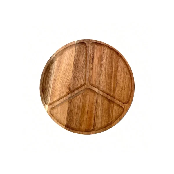 Leeseph Acacia Wood Serving Plate, Food Tray for Nut Candy Bowl Fruit Storage Bread Plate Snack Tray or Home Office Decor Tray - Image 7