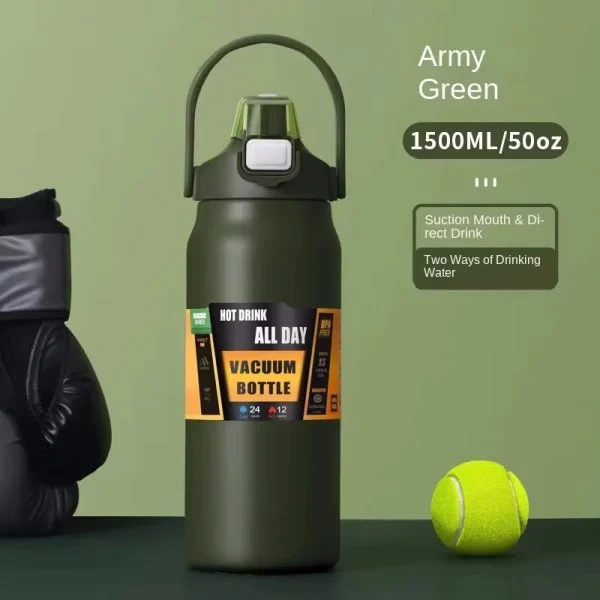 Vacuum Stainless Cup Thermal Cold Hot Thermos Insulated Stainless Steel Water Bottle with Straw Free Shipping Water Bottles - Image 11