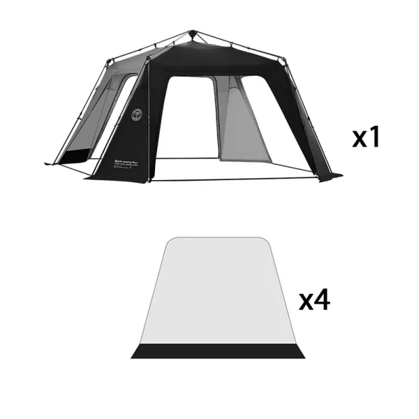 ShineTrip Extra Large Dome Tent Quick Setup Tent Waterproof Sunproof Silver Coated Tent Camping Automatic Dome Canopy - Image 16