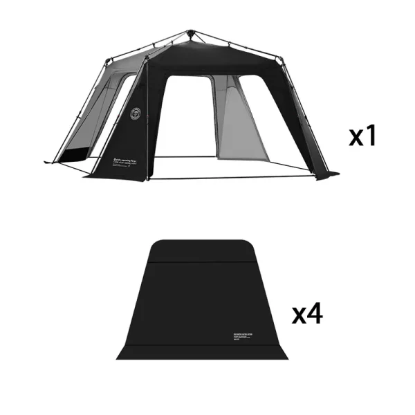 ShineTrip Extra Large Dome Tent Quick Setup Tent Waterproof Sunproof Silver Coated Tent Camping Automatic Dome Canopy - Image 7