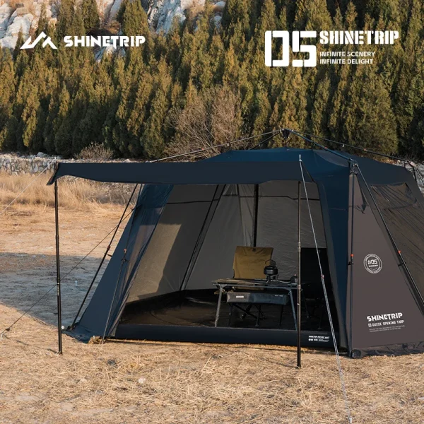 ShineTrip Extra Large Dome Tent Quick Setup Tent Waterproof Sunproof Silver Coated Tent Camping Automatic Dome Canopy - Image 2