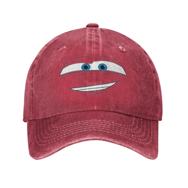 Racing Red Car Fastest Lightning Mcqueen Baseball Cap Classic Distressed Washed Snapback Hat Men Women Outdoor Workouts Hats Cap - Image 8