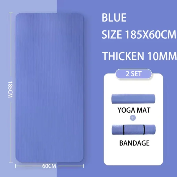15MM//20MM Thick Non-slip Yoga Mat High-density Sports Fitness Mat Home Sports Pilates Gymnastics Exercise Gymnastics - Image 8