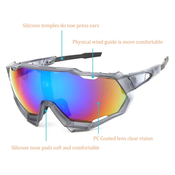 Cycling Road Bike Riding Glasses UV Protection Windproof Glasses Polarized Lens Men Sports Sunglasses Eyewear Fishing Glasses - Image 6
