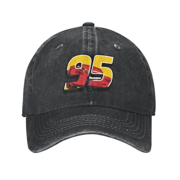 Racing Red Car Fastest Lightning Mcqueen Baseball Cap Classic Distressed Washed Snapback Hat Men Women Outdoor Workouts Hats Cap - Image 10