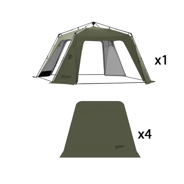ShineTrip Extra Large Dome Tent Quick Setup Tent Waterproof Sunproof Silver Coated Tent Camping Automatic Dome Canopy - Image 14