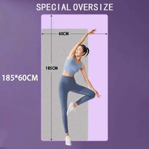 15MM//20MM Thick Non-slip Yoga Mat High-density Sports Fitness Mat Home Sports Pilates Gymnastics Exercise Gymnastics - Image 2