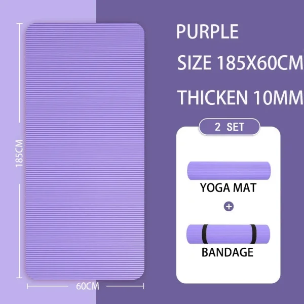15MM//20MM Thick Non-slip Yoga Mat High-density Sports Fitness Mat Home Sports Pilates Gymnastics Exercise Gymnastics - Image 15