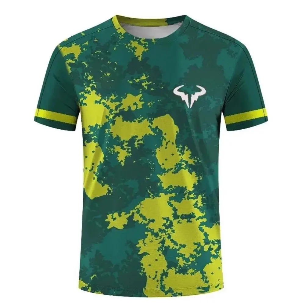 Factory direct sales hot 3D printed handsome tennis pullover round neck T-shirt outdoor street loose sports short sleeved shirt - Image 13