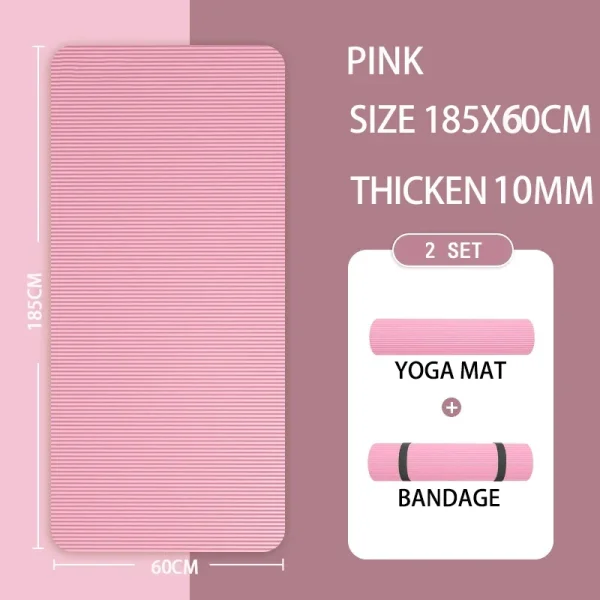 15MM//20MM Thick Non-slip Yoga Mat High-density Sports Fitness Mat Home Sports Pilates Gymnastics Exercise Gymnastics - Image 11