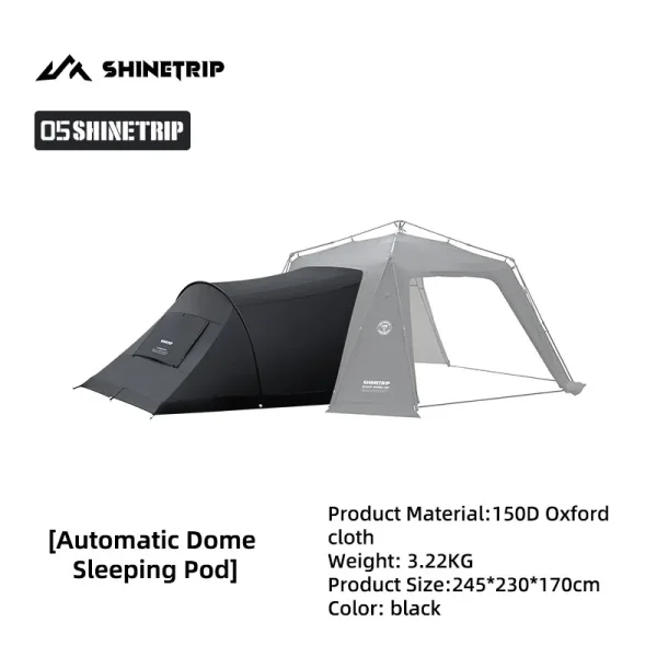 ShineTrip Extra Large Dome Tent Quick Setup Tent Waterproof Sunproof Silver Coated Tent Camping Automatic Dome Canopy - Image 9
