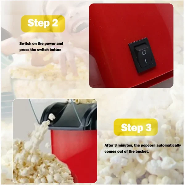 Popcorn Makers Mini Popcorn Machine Electric Household Appliance Machine Fully Automatic Popcorn Machine For Home Kitchen - Image 4