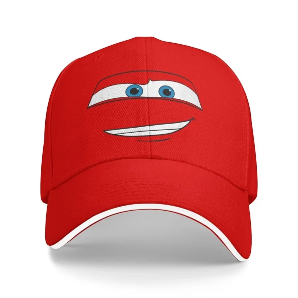 Racing Red Car Fastest Lightning Mcqueen Baseball Cap Classic Distressed Washed Snapback Hat Men Women Outdoor Workouts Hats Cap - Image 15