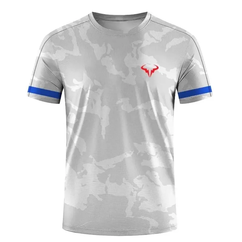 Factory direct sales hot 3D printed handsome tennis pullover round neck T-shirt outdoor street loose sports short sleeved shirt - Image 34