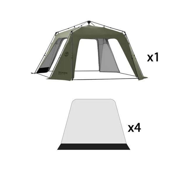 ShineTrip Extra Large Dome Tent Quick Setup Tent Waterproof Sunproof Silver Coated Tent Camping Automatic Dome Canopy - Image 15