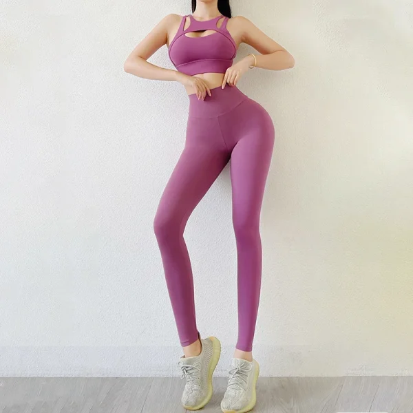 TRY TO BN Fitness Sports Set Women's Tracksuit 2 Piece Suit Yoga High Waist Leggings With Pocket Bra Workout Gym Outfit Clothes - Image 5