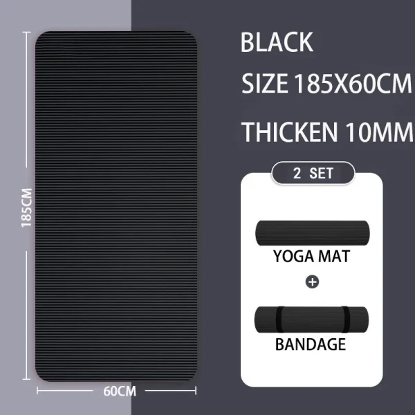15MM//20MM Thick Non-slip Yoga Mat High-density Sports Fitness Mat Home Sports Pilates Gymnastics Exercise Gymnastics - Image 10