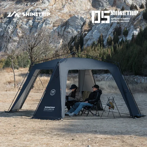 ShineTrip Extra Large Dome Tent Quick Setup Tent Waterproof Sunproof Silver Coated Tent Camping Automatic Dome Canopy - Image 4