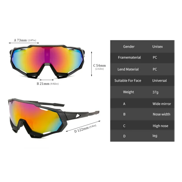 Cycling Road Bike Riding Glasses UV Protection Windproof Glasses Polarized Lens Men Sports Sunglasses Eyewear Fishing Glasses - Image 4