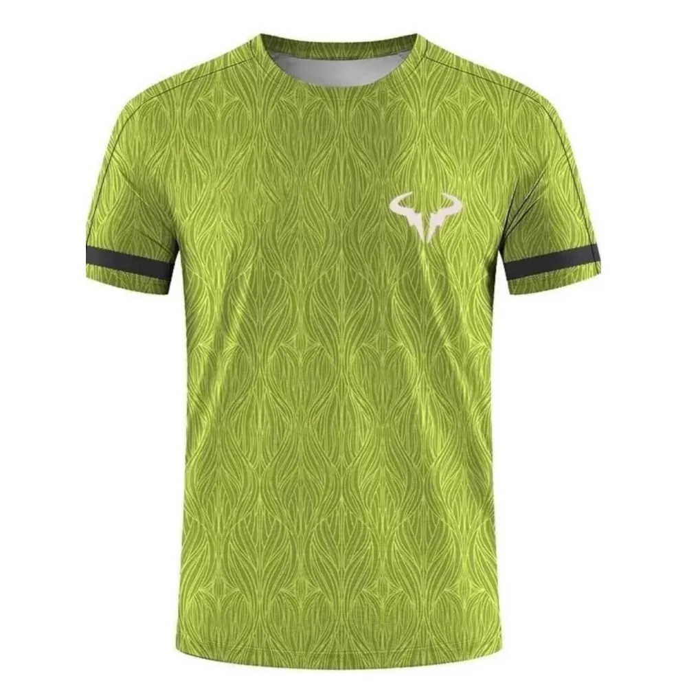 Factory direct sales hot 3D printed handsome tennis pullover round neck T-shirt outdoor street loose sports short sleeved shirt - Image 16