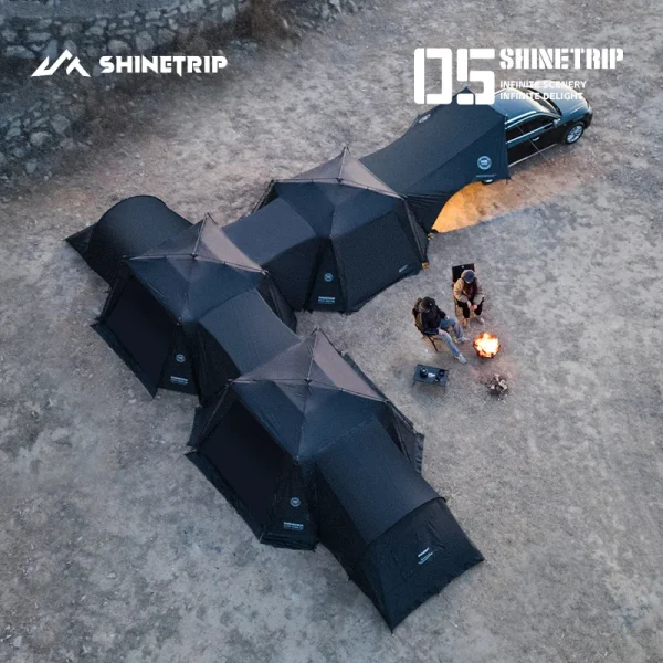 ShineTrip Extra Large Dome Tent Quick Setup Tent Waterproof Sunproof Silver Coated Tent Camping Automatic Dome Canopy - Image 6