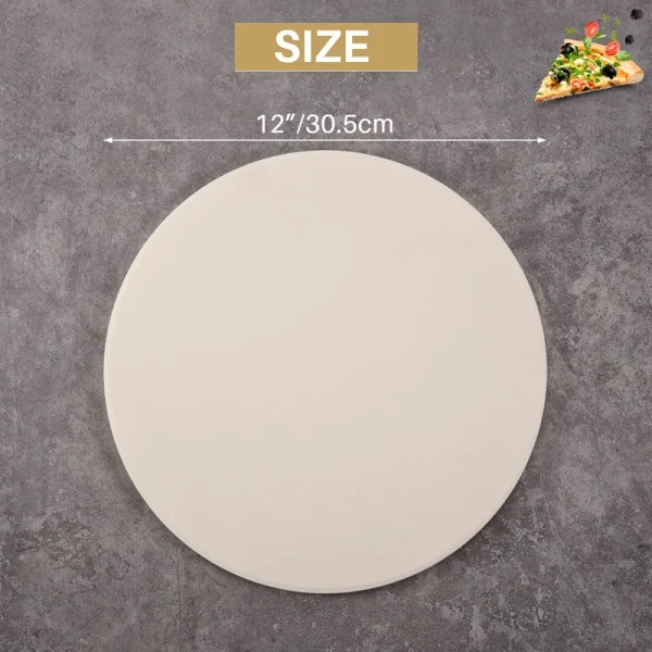 Pizza Stone For Baking-Cordierite Pizza Stone Plate For Bbq Grill Oven-Cook And Serve Pizza Bread Cheese-Round 30.5Cm - Image 6