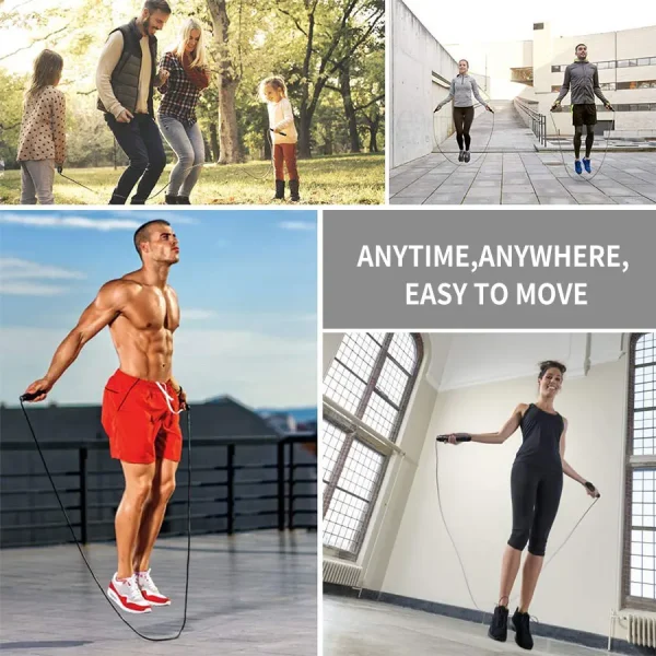 Rapid Speed Jump Rope Steel Wire Skipping Rope Exercise Adjustable Jumping Rope Fitness Workout Training Home Sport Equipment - Image 6
