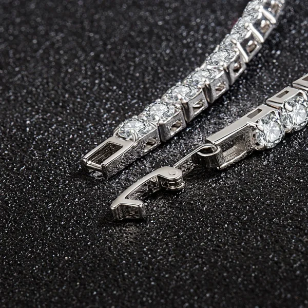 Lihong S925 Sterling Silver Bracelet Zirconia Tennis Ball Women Fashion Simple Engagement Wedding Charm Jewelry 4mm 16-20cm - Image 4