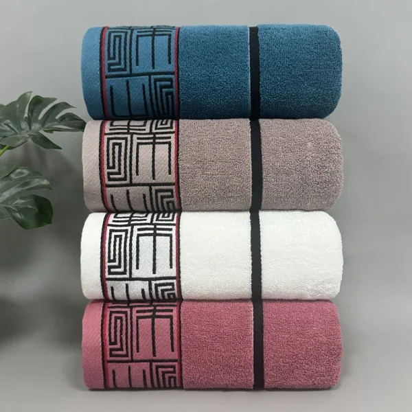Adult Household Bath Towel Pure Cotton Thickened Jacquard Hotel Four Seasons Universal High Quality Bath Towel - Image 2