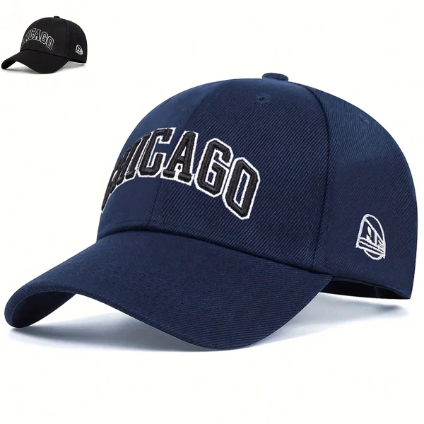 Unisex CHICAGO Letter Embroidery Baseball Caps Spring Autumn Outdoor Adjustable Casual Hats Dad Hat Sunscreen Hat