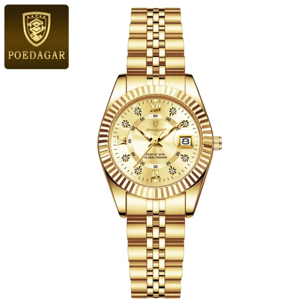 POEDAGAR Luxury Elegant Watch for Women Waterproof Luminous Date Ladies Watch Stainless Steel Quartz Women's Watches Girl Reloj - Image 12