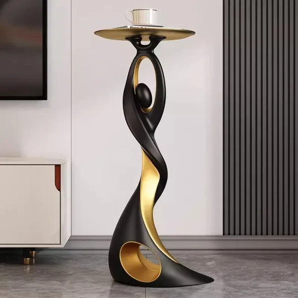 Large modern luxury elegant solid wood console table creative floor home porch living room ornament hall decorative metal - Image 6