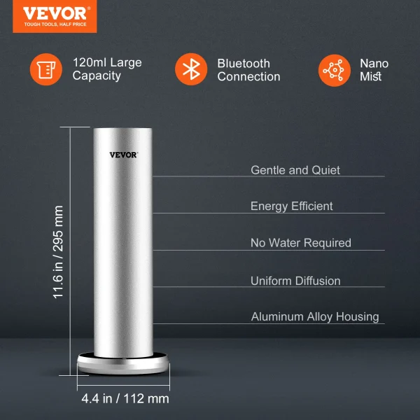 VEVOR Scent Air Machine Bluetooth Smart Cold Air Diffuser Waterless Essential Oil Scent Air Diffuser Floor Aromatherapy Machine - Image 2