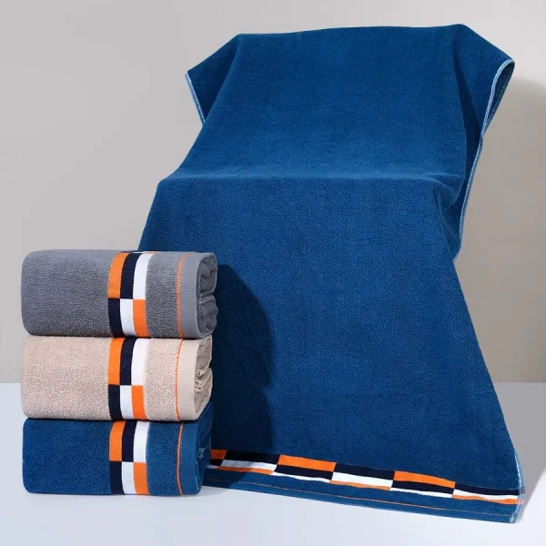 Adult Household Bath Towel Pure Cotton Thickened Jacquard Hotel Four Seasons Universal High Quality Bath Towel - Image 5