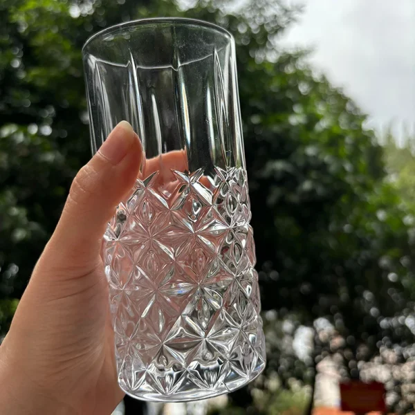 2pcs Set Diamond Painting Wine Glass Juice Whiskey Transparent Cocktail Drinking Glasses Household Drinkware Party Wedding Gifts - Image 2