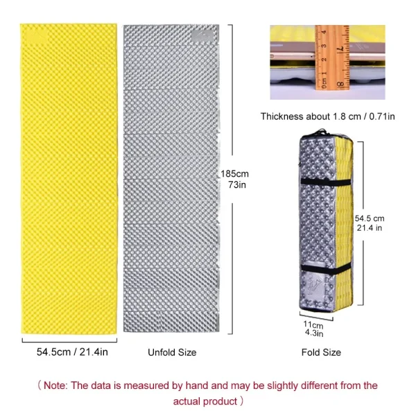Widesea Camping Mat Portable Sleeping Pad Picnic Foam Bed Mattress Travel Trekking Equipment Blanket Waterproof Moistureproof - Image 4