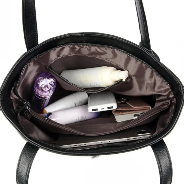 High Quality Soft Leather Shoulder Bags Luxury Handbag Women Bag Designer  Fashion Female High-capacity Tote Messenger Handbags - Image 5