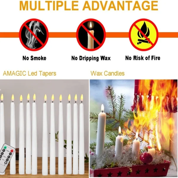12/24Pcs Flameless LED Candle Battery Operated Flickering Candle For Home Christmas Party Wedding Decoration Tealight Candles - Image 5