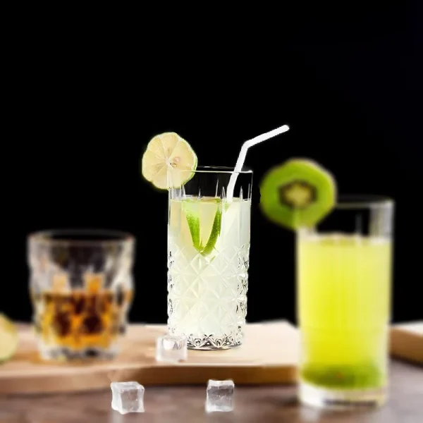 2pcs Set Diamond Painting Wine Glass Juice Whiskey Transparent Cocktail Drinking Glasses Household Drinkware Party Wedding Gifts - Image 5