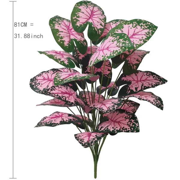 Pink Leaf Potted Plants Fake Artificial Plants Decoration Artificial Flower Simulation Ornament For Home Decor Party Wedding Dec - Image 4