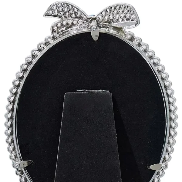 A bow shaped pearl studded diamond frame with a 3/6/7 inch oval photo frame, suitable for children's adult gifts, birthday parti - Image 5