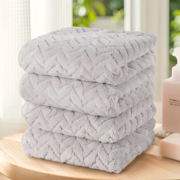Solid Color Towel Set of 4pcs, Ultra Soft   Highly Absorbent, 4 Color Options, Perfect for Bathroom, Kitchen, and Daily Home Use - Image 7