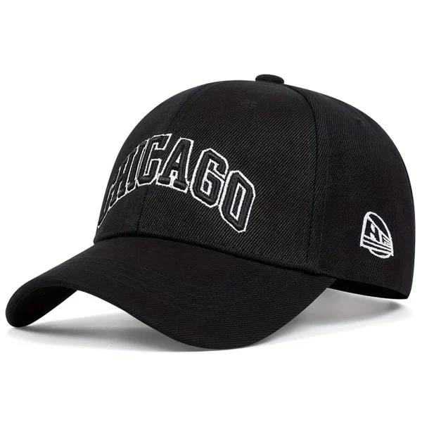 Unisex CHICAGO Letter Embroidery Baseball Caps Spring Autumn Outdoor Adjustable Casual Hats Dad Hat Sunscreen Hat - Image 2