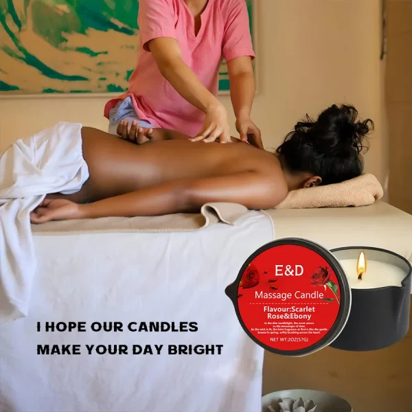 Massage Oil Candle,for Stress Relief and Skin Moisturizing,scented candles aromatherapy SM Product Spa Essentials,luxury candles - Image 2