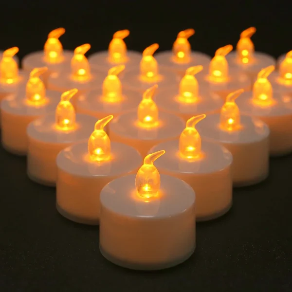 12/24Pcs Flameless LED Candle Battery Operated Flickering Candle For Home Christmas Party Wedding Decoration Tealight Candles - Image 9