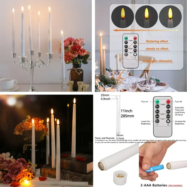 12/24Pcs Flameless LED Candle Battery Operated Flickering Candle For Home Christmas Party Wedding Decoration Tealight Candles - Image 4